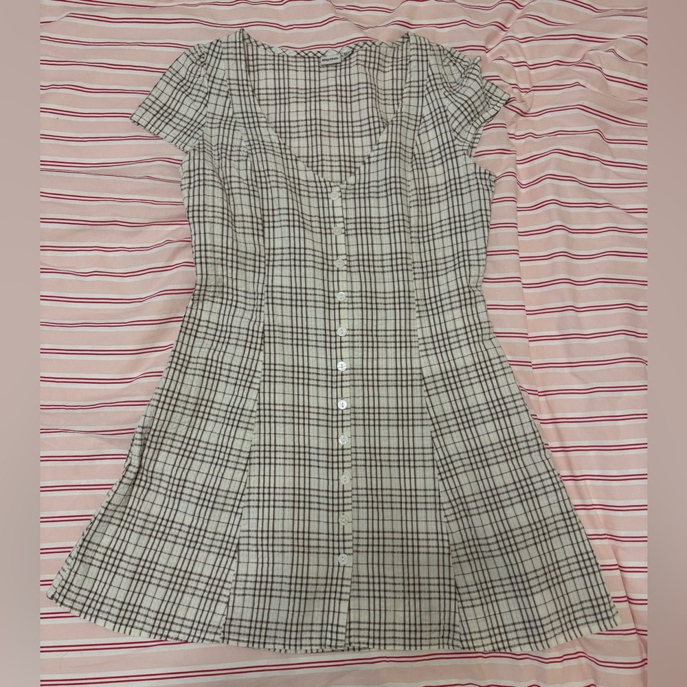 Plaid Button-Down Dress